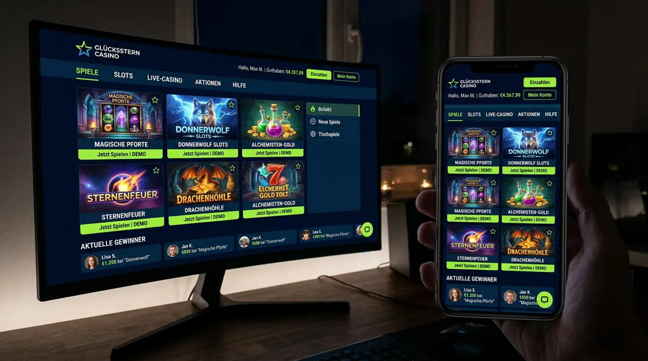 Mobiles Spielerlebnis auf allen Geräten · Hashlucky